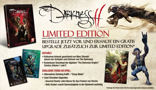 The Darkness II Limited Edition bonus content